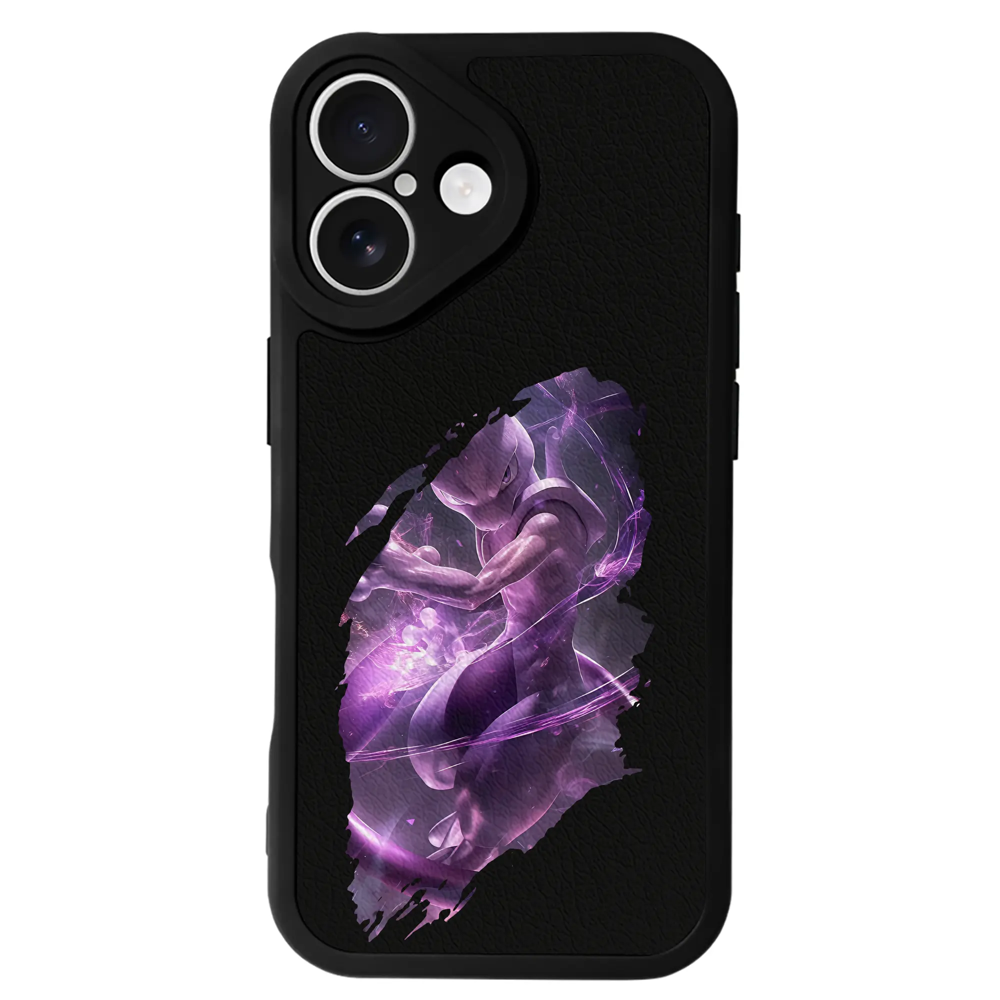 ポケモン グッズ,ミュウツー - IPhone 16シリーズ対応 ・ シリコンスマホケース ・ レザー調 ・ 高精度フィット ・ 耐衝撃 ・ ワイヤレス充電対応 ・ 精密カット